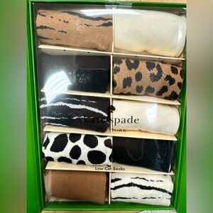 10 pair Kate Spade Animal Print Low Cut Socks Collection